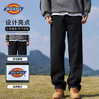 Dickies男士黑色美式宽松直筒牛仔裤