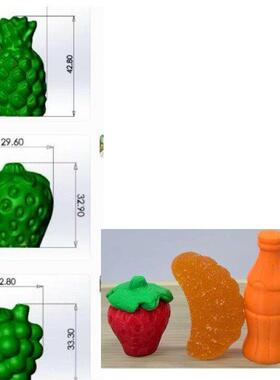攀达机械150排浇注机用铝合金3D立体软糖硬糖糖果模具