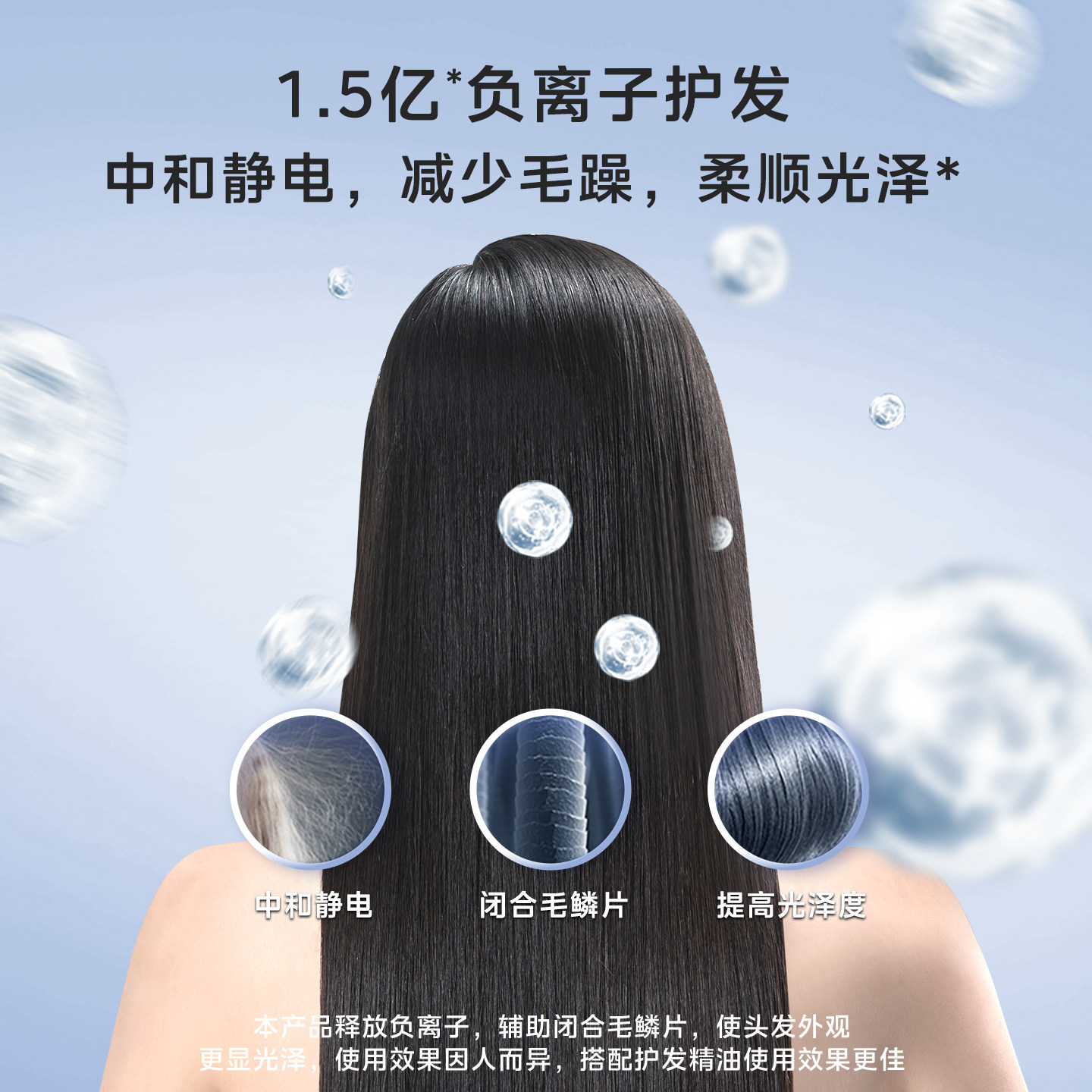美的负离子速干吹风机学生宿舍便携款