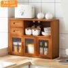 Kitchen storage rack multi-functional multi-layer seasoning storage rack dish storage cabinet cupboard supplies household collection