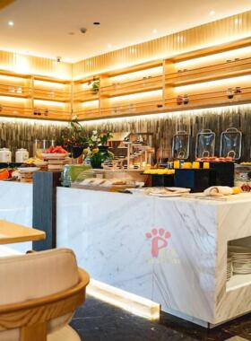 档大理石酒店自助餐台带巴菲炉设计定制生产厂家可来图定制