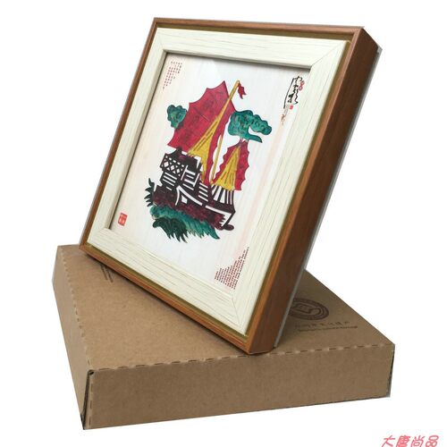 陕西手工皮影戏镜框装饰画相框摆件西安礼品工艺品非物质文化遗产 - 图0