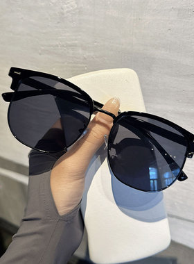 墨镜女太阳镜男半框大框显瘦遮阳