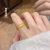 999 silver pure gold ring for women