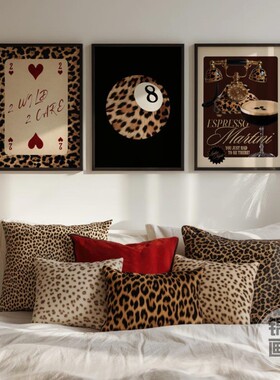 Retro Leopard Cheetah Canvas Prints Poster Y2k Funky Chic