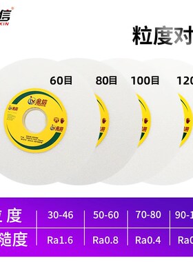 金信白刚玉砂轮205*6.4*31.75小平面磨床清角开 ??槽白色砂轮片