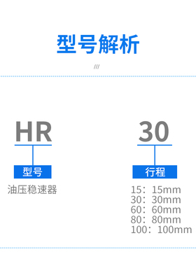 液压缓冲器阻尼器HR油压减震可调气缸机械手阻尼器SR15/60/80/100
