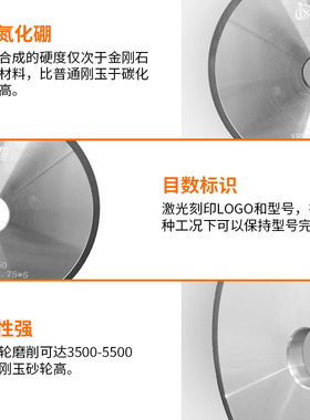 金信树脂CBN砂轮氮化硼618小磨床合金沙轮热处理专用淬火不锈钢