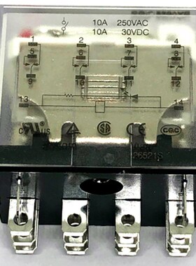 申乐JQX-13F-LY2C-L-24V带灯LY2C-L-12V DC24C AC220V继电器dc12v