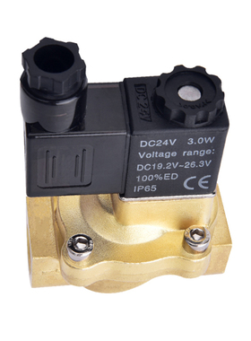 气动二位二通电磁阀2V130一进一出DC24V气阀开关AC220V常闭12V