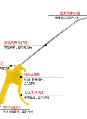 吹尘枪吹气枪高压尘吹抢气动工具吹风枪货车吹灰尘气泵枪气压除尘