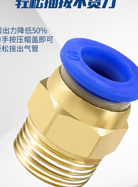 气管接头快速接头气动快插气源PC8-02螺纹直通PC 10-03/12/6/4/M5