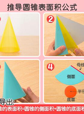圆柱圆锥教具圆柱体积演示器表面积展开推导计算公式小学六年级6