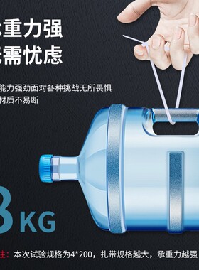 扎带尼龙塑料自锁式捆绑带白黑色卡扣大号强力超长电线扎线带固定