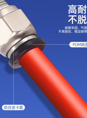 气动快速接头PC6/8/10/12-01/02/03/04气管快插接头螺纹直通软管
