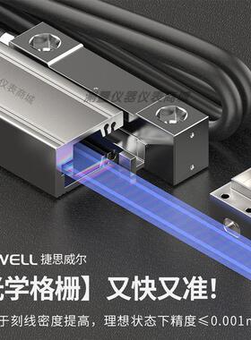 PLC光栅尺RS485通讯Modbus RTU协议AB相电脑采集数据NPN24V电子尺