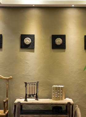 中式无框画客厅过道电视家居壁饰酒店会所茶庄装饰画玄关挂画创意
