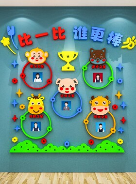 学校光荣榜荣誉墙展示学生儿童孩子奖状布置班级教室文化建设墙贴