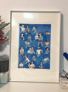 上海铝合金画框a3白色相框30寸金属框架窄边定制装裱画框任意尺寸