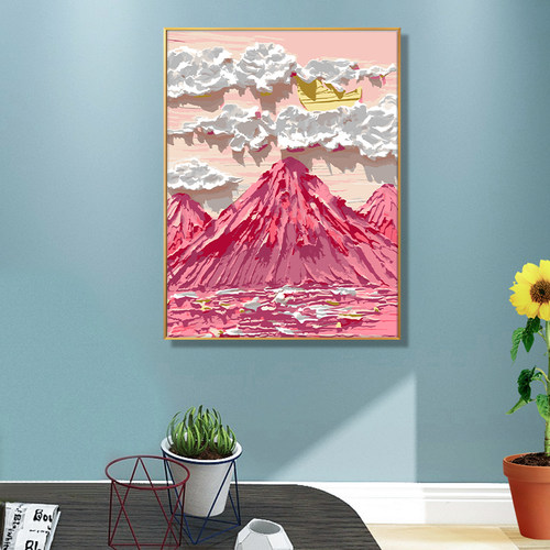 画画diy数字油画花卉手工填充手绘填色治愈装饰油彩上色水彩涂鸦 - 图3