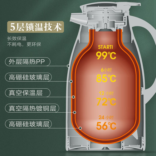 jeko保温壶家用暖水壶热水瓶茶瓶小暖瓶杯大容量便携小型定制logo - 图3