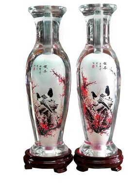 纯手工绘画工艺品内画花瓶富贵吉祥时尚摆件商务礼品送领导