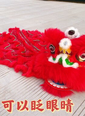 舞狮子儿童可以眨眼睛醒狮幼儿舞狮表演道具套装舞狮头全套小狮头