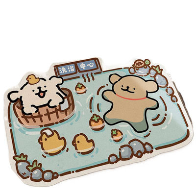 卡通浴室地垫硅藻泥吸水脚垫防滑