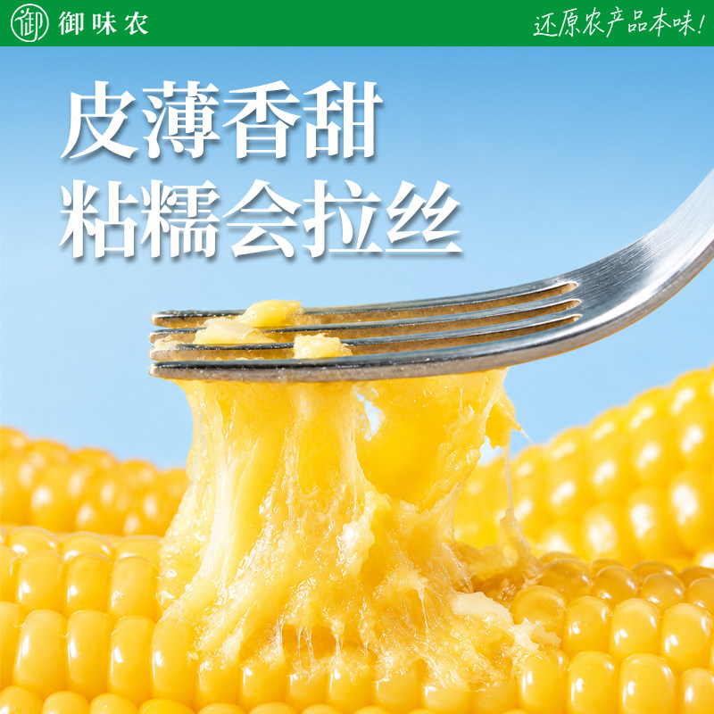 御味农有机黄糯玉米内蒙古香甜粘黏新鲜糯玉米段真空包装软糯香甜