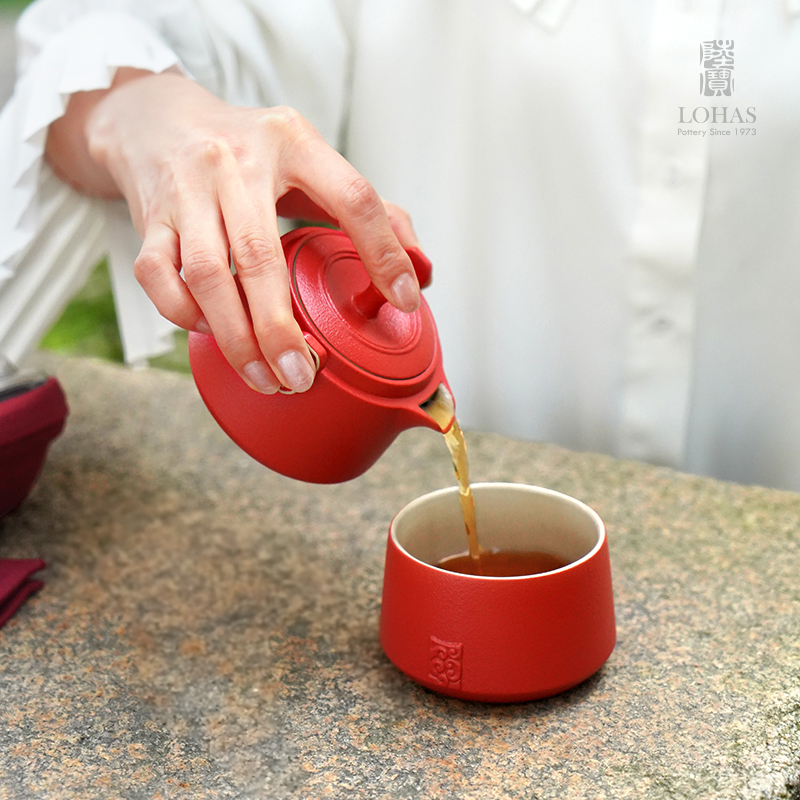 陆宝一人独饮茶具高端快客杯便携式单人茶具一壶一杯大吉随手泡