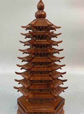 中国木雕装饰品家居中式摆件礼品31公分36公分42公分62花梨文昌塔