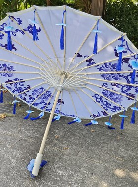 古风工艺流苏伞汉服伞吊顶装饰伞拍照摄影道具舞蹈伞防小雨油纸伞