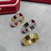 18K gold gypsophila and diamond couple ring