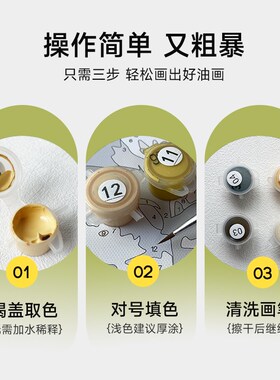 夏目友人帐数字油画diy动漫周边手绘填色涂色治愈装饰丙烯油彩画