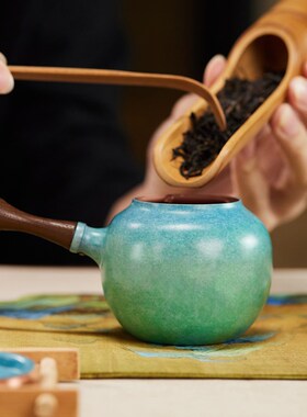 朱炳仁铜上春山茶礼套装精致泡茶小铜壶功夫茶具高级感创意送礼