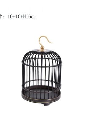 中式样板房软装饰品书房书桌蝈蝈笼黑檀实木工艺品摆件售楼处摆场