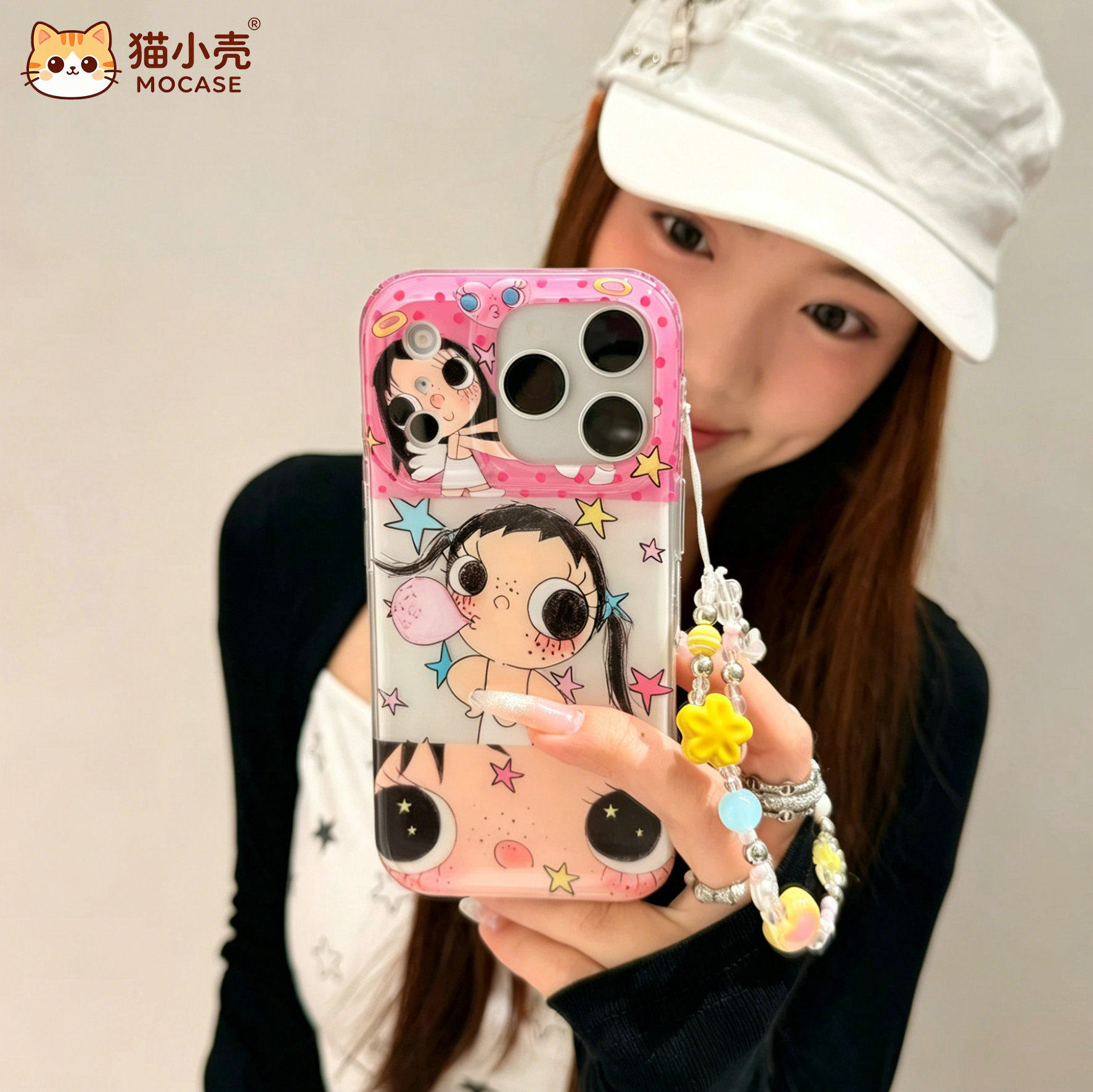 吹气泡小玉适用苹果iPhone17promax手机壳16新款华为mate70女孩15可爱14保护套13卡通12pro爆款11防摔P80系列