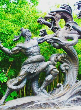 大禹人物雕塑玻璃钢铸铜雕像定制大型广场公园户外园林景观大摆件
