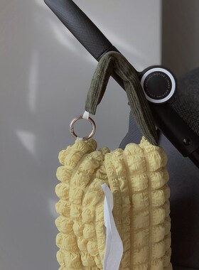秘密卡车 法式温油奶fufu泡芙纸巾盒可悬挂婴儿车载收纳纸巾套