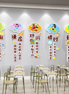 初中小学生励志标语墙贴纸班级文化建设布置教室装饰开学管理神器