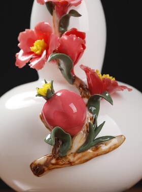 《多子多福》陶瓷葫芦摆件中式客厅博古架电视柜酒柜装饰乔迁礼品