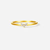 Saturday blessing gold inlaid diamond ring for women