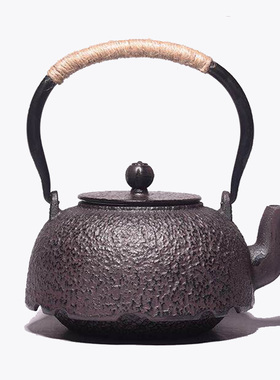 茶楼装饰品茶室软装新中式摆件生铁茶壶复古手工烧水壶泡茶铸铁壶