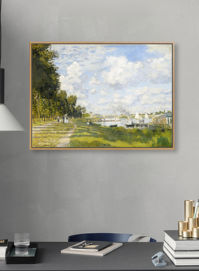莫奈装饰画客厅挂画港口卧室餐厅玄关沙发背景墙印象派壁画