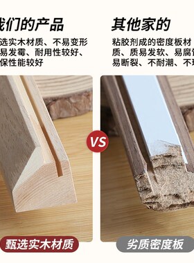 实木摆台空框8寸6六寸七照片打印相框制作过生日壁挂墙全家福定制