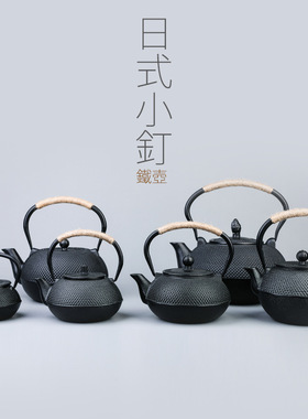 小丁点铸铁壶手工生铁茶壶复古新中式烧水壶样板间装修博古架摆件