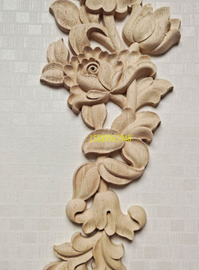 东阳木雕花片欧式玫瑰花镂雕大衣柜子门贴花卧室入户门上装饰品