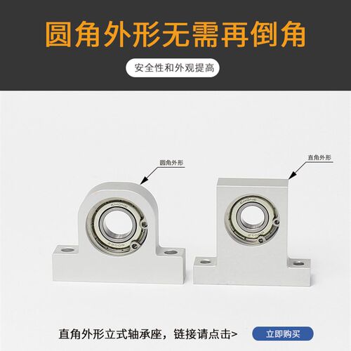 轴承座C-BGHKA支撑座固定座BHJ01孔径8/10/12/15mm立式带座轴承 - 图0