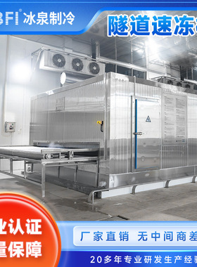 隧道式速冻机 薯条专用速冻设备 IQF单体速冻 1000kg/h大产能