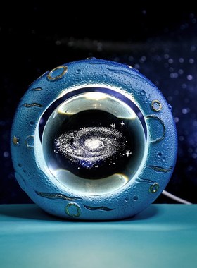 水晶球摆件卧室睡眠灯台灯床头氛围小夜灯儿童生日礼物学生高级感